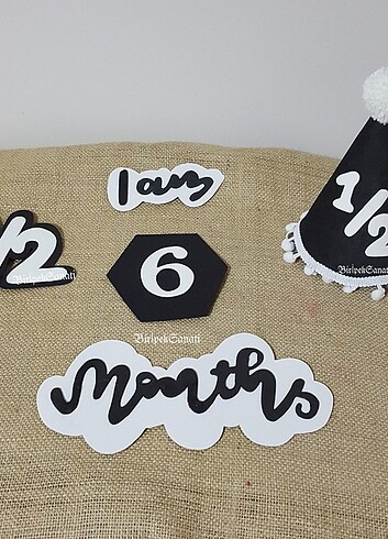 6 months Yarım yaş parti seti - Görsel 2