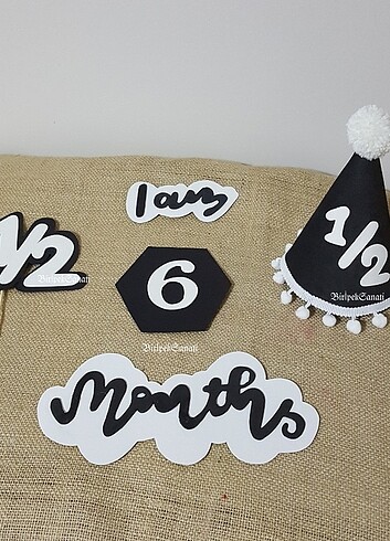6 months Yarım yaş parti seti - Görsel 3