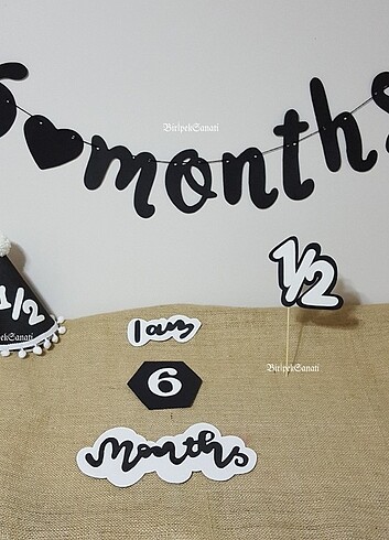 6 months Yarım yaş parti seti - Görsel 4