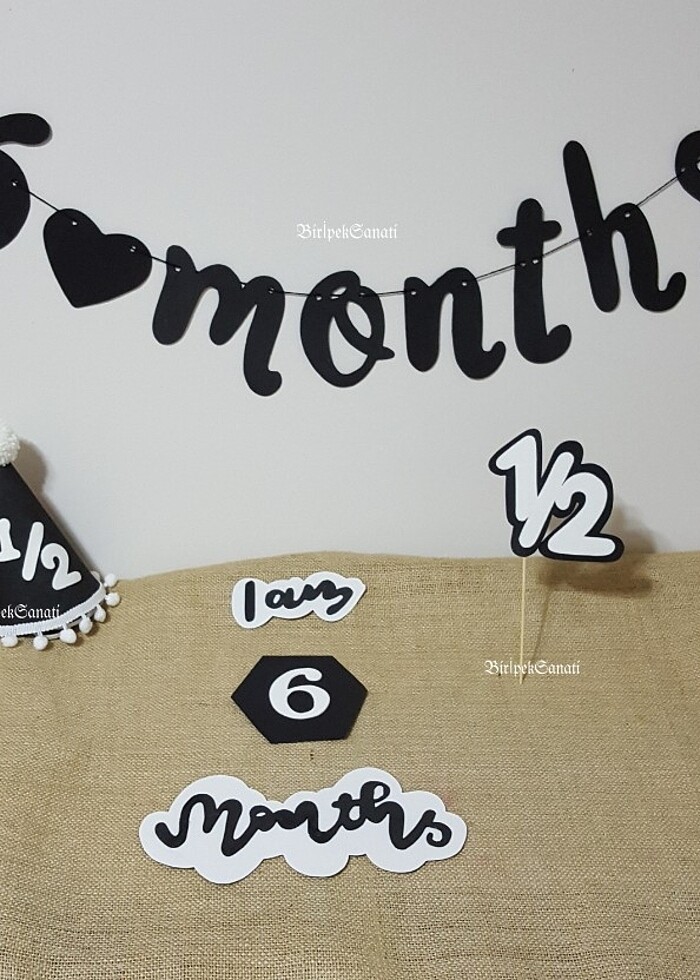 6 months Yarım yaş parti seti - Görsel 4