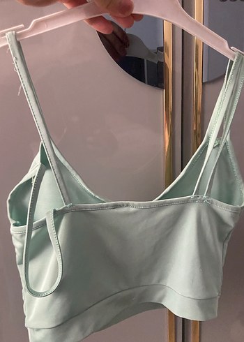 Trendyol & Milla Yeşil Süet Mini Crop Top