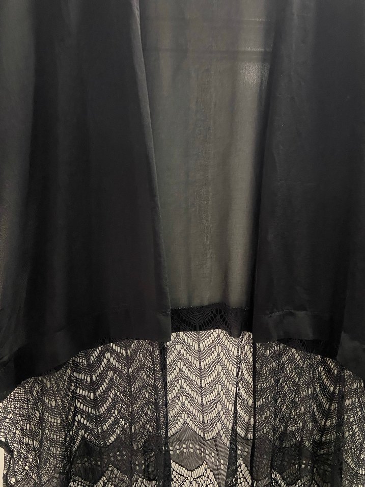 Siyah Bohem Tarzı Dökümlü Kadın  pareo - Görsel 3