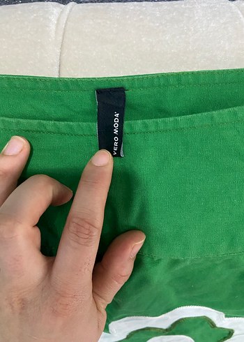 Yeşil Çiçek Desenli Midi Hamile Etek - Görsel 2