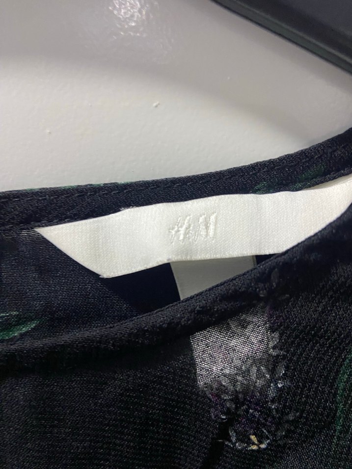 Uzun Siyah Çiçekli Bohem Elbise - Görsel 3