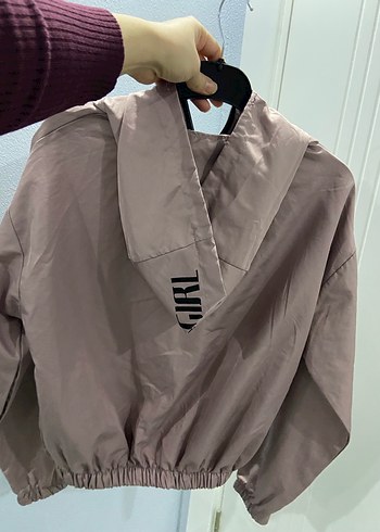 Bej Kapüşonlu Kadın Spor Ceket - Görsel 2