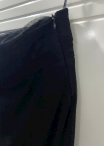 Siyah Straplez Uzun Nakışlı Gotik Abiye - Görsel 3