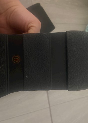 DERIMOD Siyah Kadın Platform Topuklu Sandalet - Görsel 5