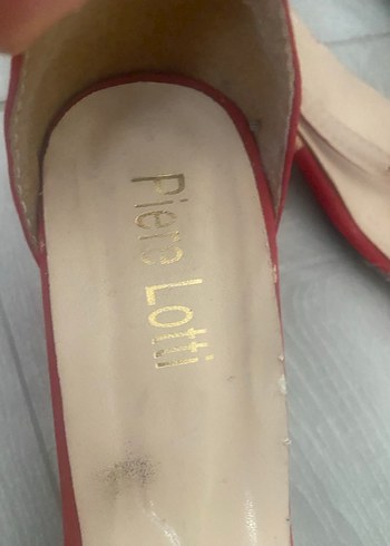 Kırmızı Süet Tokalı Blok Topuklu Kadın Ayakkabı - Görsel 5