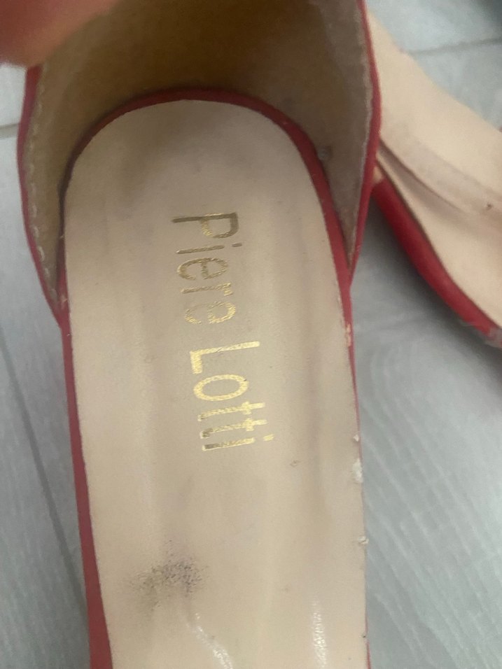 Kırmızı Süet Tokalı Blok Topuklu Kadın Ayakkabı - Görsel 5