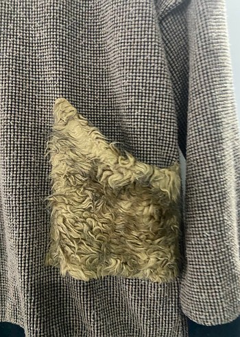 Kürklü Cepli Boğazlı Kadın Triko - Görsel 5