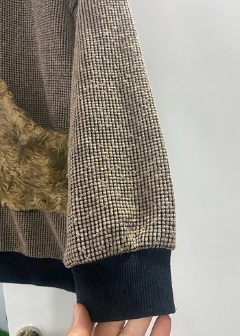 Kürklü Cepli Boğazlı Kadın Triko - Görsel 4