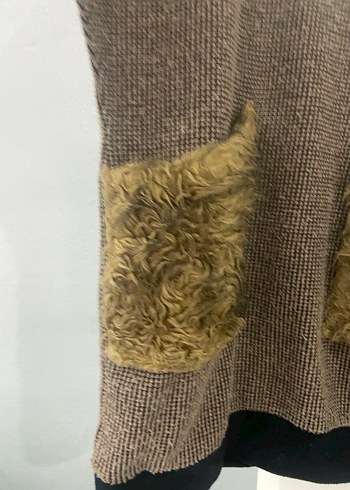 Kürklü Cepli Boğazlı Kadın Triko - Görsel 6