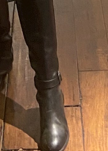 Kadın Siyah Dizüstü Deri Çizme - Görsel 2