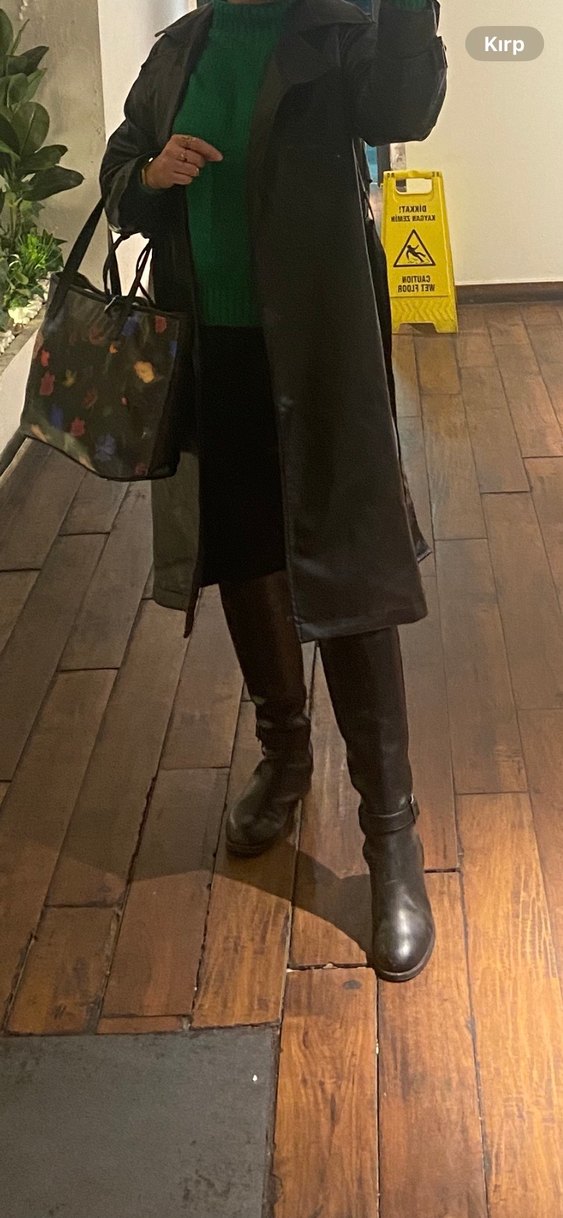 Kadın Siyah Dizüstü Deri Çizme - Görsel 3