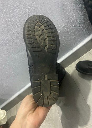 Kadın Siyah Deri Tokalı Dizüstü Bot - Görsel 8