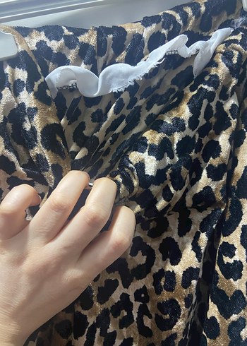 Leopar Desenli Uzun Pilili Kadın Etek - Görsel 6