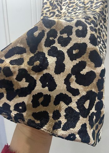 Leopar Desenli Uzun Pilili Kadın Etek - Görsel 8