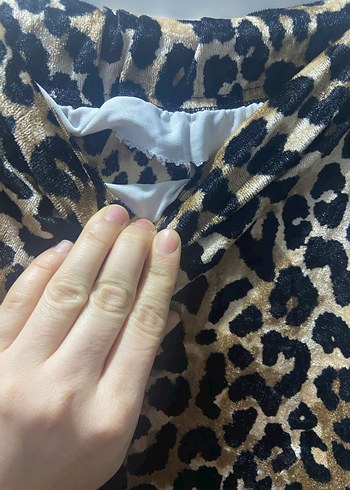 Leopar Desenli Uzun Pilili Kadın Etek - Görsel 5