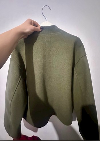 Zara Kadın Haki Fermuarlı ceket