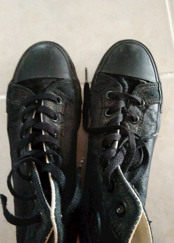 39 Beden siyah Renk Siyah Bağcıklı Punk Tarzı Stiletto Topuklu Kadın Spor Ayakkabı