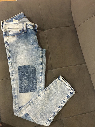 Mavi Dar paca pantalon dusuk bel