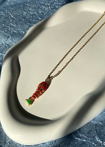 Accessorize Kırmızı Balık Çelik Kolye