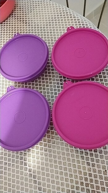 Tupperware şeker kaplar 4 lu