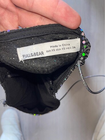 xs Beden gri Renk Pull and bear elbise