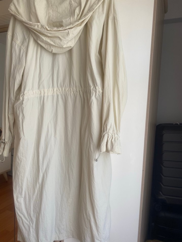 Stradivarius Beyaz Keten Hamile Gömleği - Görsel 4