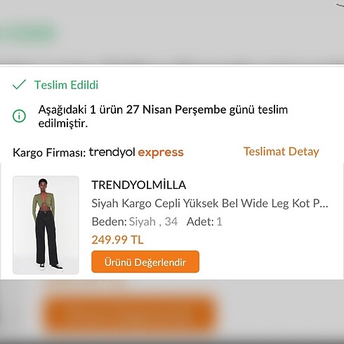 Trendyol & Milla milli kargo jean