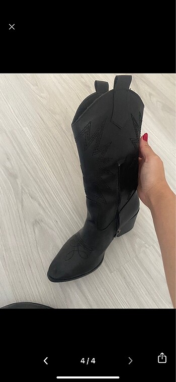 37 Beden siyah Renk Kovboy Çizme