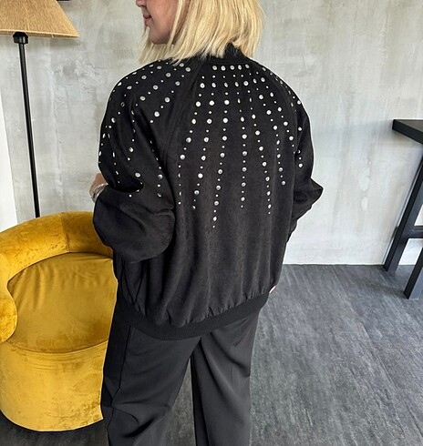 m Beden siyah Renk TWİST BOMBER CEKET