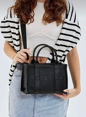 Beden siyah Renk Deri tote bag
