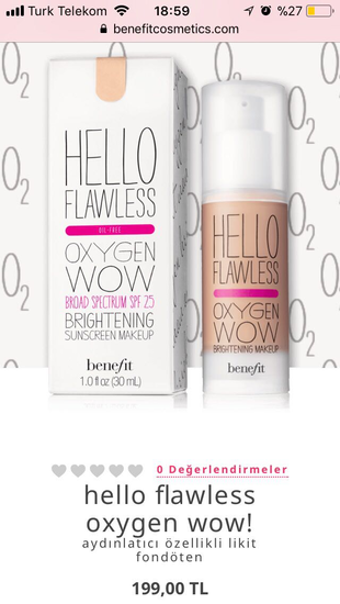 Benefit Cosmetics Benefit hello flawless pudra ve fondöten