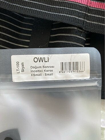 s Beden Owli Bamboo Premium Doğum Sonrası Korse Siyah