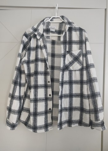 Gri Ekose Pamuklu Salaş erkek Gömlek - Görsel 3