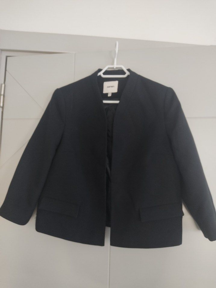 Kadın Siyah Notch Yaka Blazer - Görsel 2