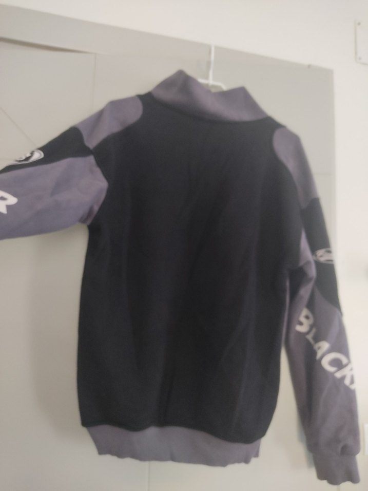 Erkek Siyah Gri Fermuarlı Sweatshirt - Görsel 2