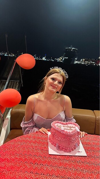 l Beden Simli Pembe Korse Bluz