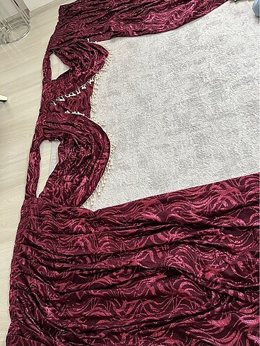 Beden bordo Renk Fon perde