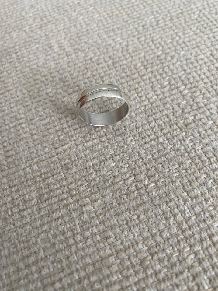 Amisos erkek gümüş alyans - Görsel 2