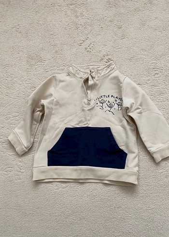 Civil Erkek Çocuk Beyaz Kapüşonsuz Sweatshirt
