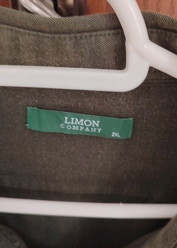 Düğmeli haki Keten Erkek Gömlek. iki kol arası 58 cm - Görsel 2