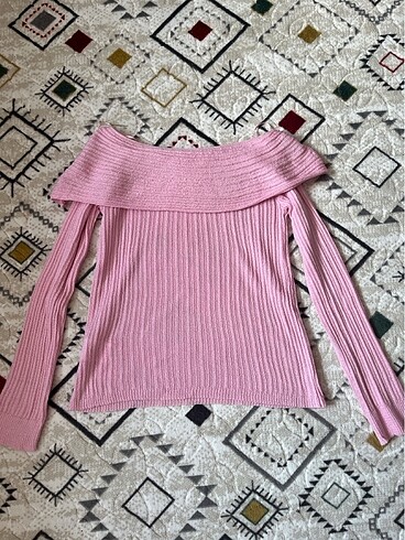 Pembe madonna yaka bluz