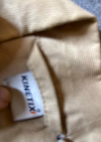 xs Beden camel Renk Bej Düğmeli Keten Kadın Ceket