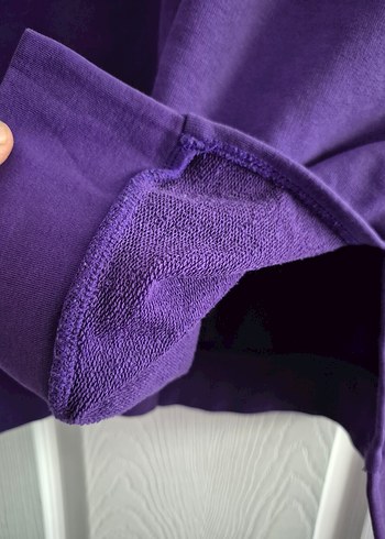 m Beden mor Renk Kadın Mor Basic Sweatshirt