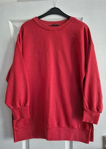 Koyu Kırmızı Oversize Sweatshirt