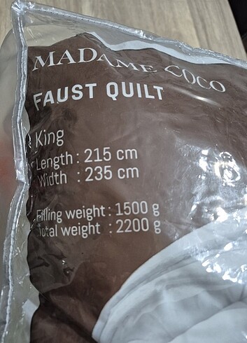 Madam Coco king size yorgan