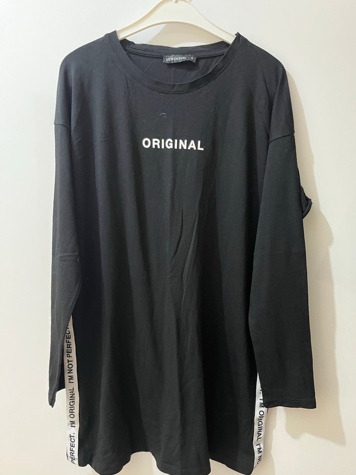 Siyah Uzun Kollu Kadın Tişört - Görsel 2