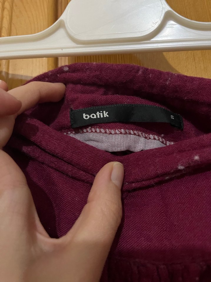 Bordo Bohem Uzun Keten Etek - Görsel 4